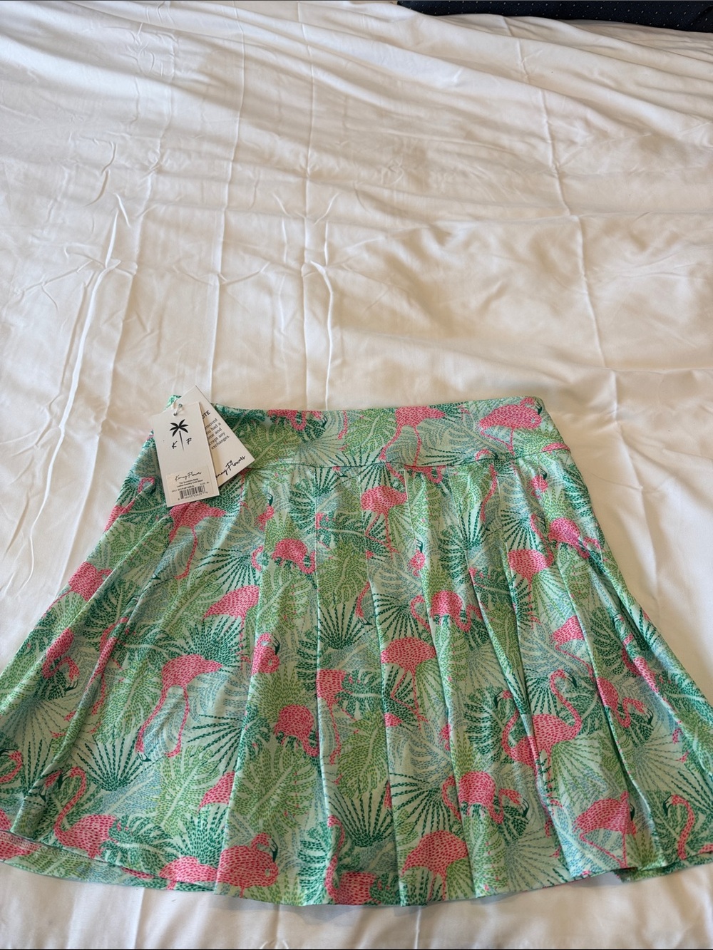 Kenny Flowers Pink Flamingo & Aqua Resort Skort. Brand new with tags!
